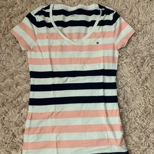 short sleeve striped Tommy Hilfiger shirt
